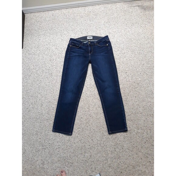 29x24 PAIGE Skyline Skinny Dark Wash Stretch - Picture 2 of 6